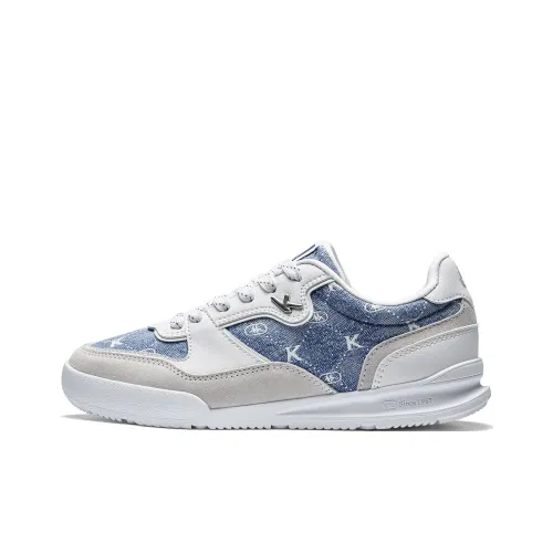 KAPPA Спина к Спине Низкий Топ Кроссовки для скейтбординга Женские Классический Белый Солодово-бежевый Коричневый