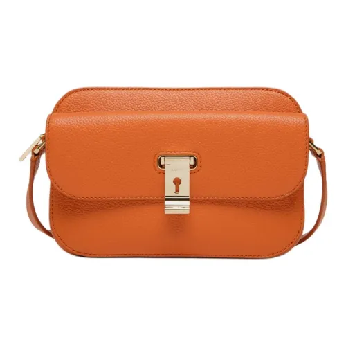 BALLY Lock Me Сумка через плечо из коровьей кожи маленькая женская сумка апельсинового цвета