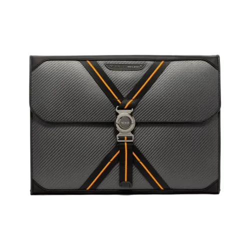 TUMI McLaren Коллаборация Ткань с углеродным волокном Доска для ноутбука Хлопок Клатч Мужской Черный