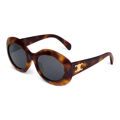 CELINE Ацетат OVAL SUNGLASSES Женские Черепаховый