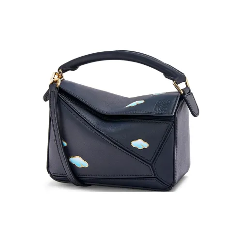 LOEWE Пазл Наппа Коровья кожа Сумка через плечо Сумка Мини Женская Черная