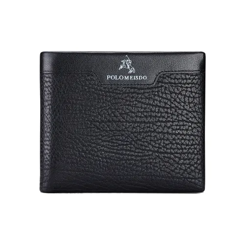 POLOMEISDO Коровья кожа Мужской Кошелек AT по сниженной цене Практичная Коробка для Папы или Мужа Обычный Мужской Черный