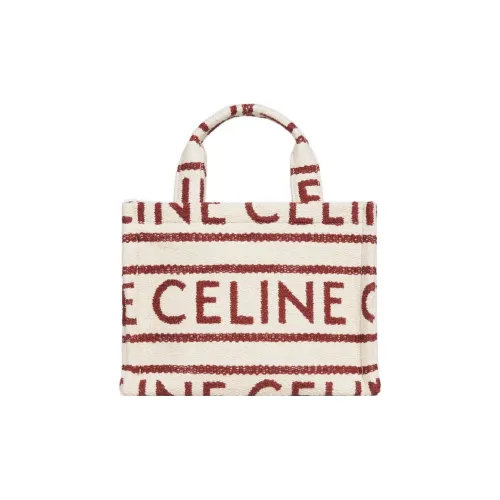 CELINE Cabas Ткань с коровьей кожей сумка-тоут сумка для покупок сумка через плечо маленькая сумка женская