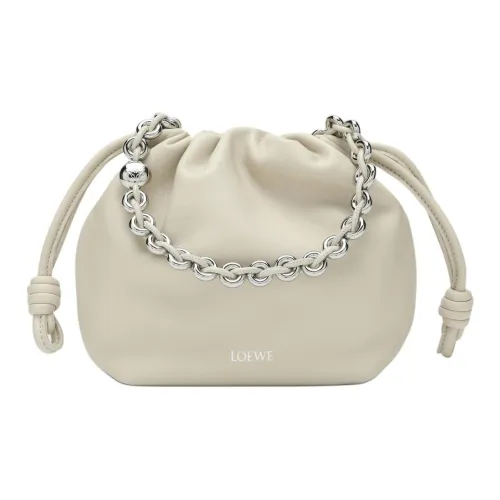 LOEWE Flamenco Телячья кожа Сумка Мини Женская Белая