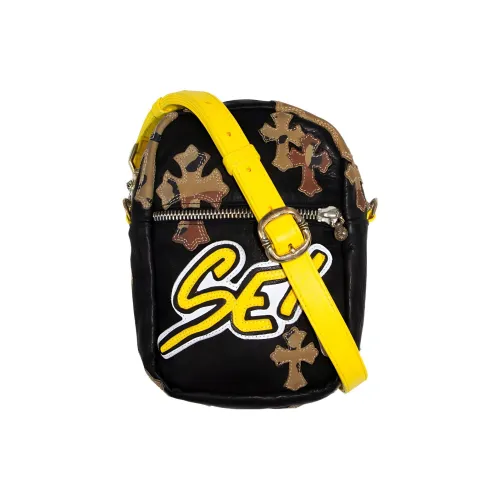 Chrome Hearts Кожа Camera Сумка Сумка через плечо Сумка на плечо Унисекс Черный