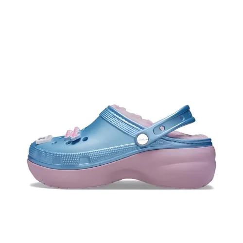 Crocs Classic Platform Clog Сабо Женские Синий Розовый