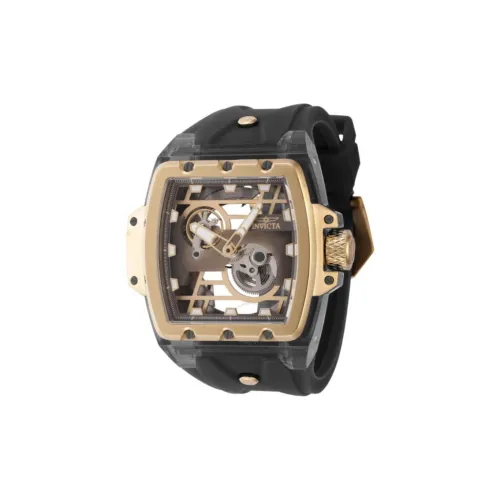 INVICTA Мужские часы Автоматический механический механизм Силиконовый ремешок из нержавеющей стали 54,6 мм Черепный циферблат Часы