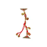 Новогодний плетеный ремешок с веревкой "Фу" и украшениями в виде персонажей