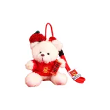 Новогодний плюшевый медведь подвеска - мирный