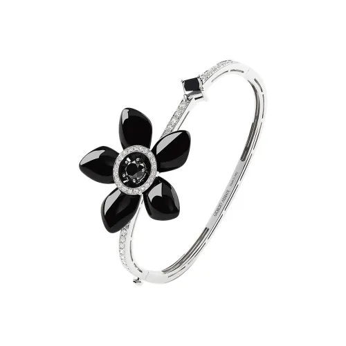 AMANI 18К Белое золото ромб золото черный агат оникс браслеты унисекс черный