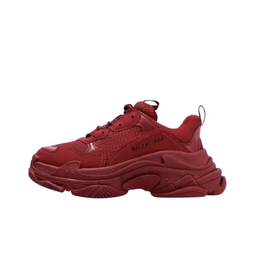 Balenciaga Triple S Low Топ Толстоподошвенные кроссовки Женские Красный