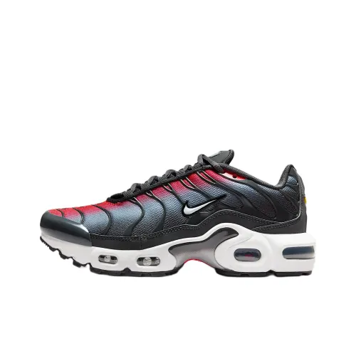 Nike Air Max Plus Детская беговая обувь Низкий топ Черный Красный Подростковый возраст