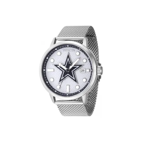 INVICTA Мужские часы Кварцевый механизм Ремешок из нержавеющей стали 44 мм Белый циферблат