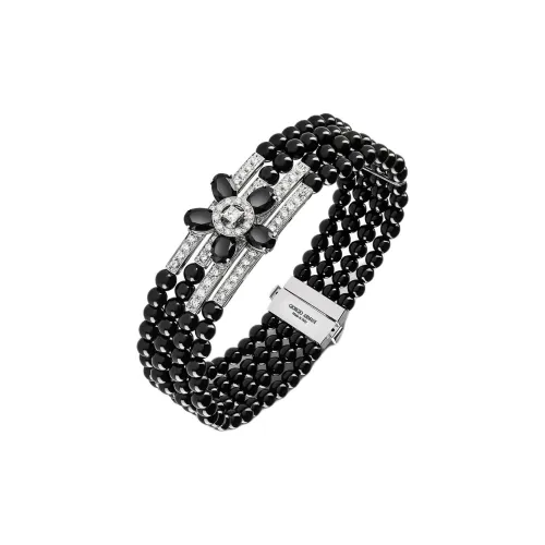 AMANI 18К Белое золото ромб оникс золото черный агат браслеты женские черный