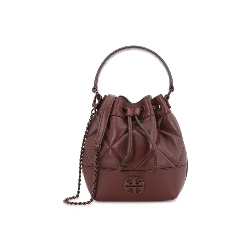 Tory Burch Кожа Сумка-ведро Сумка через плечо Сумка мини Женская Бургунди