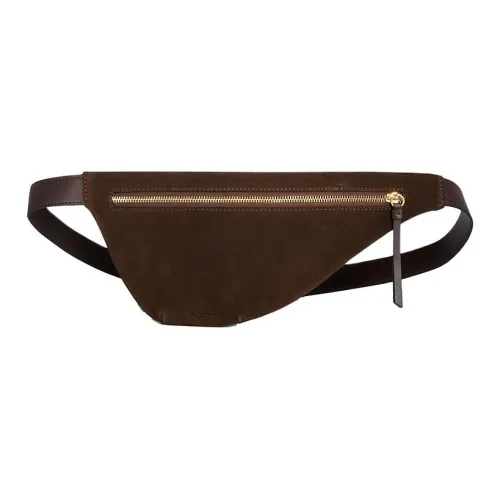 Rag Bone Кожа Сумка через плечо Бананка Мини Женская Темно-Кофейный