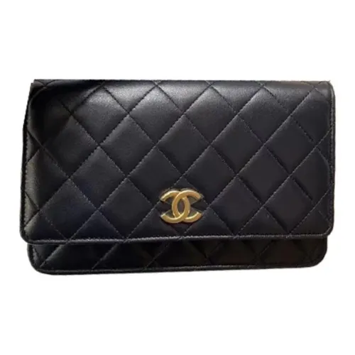 CHANEL WOC Овчина Сумка с цепочкой Сумка через плечо Сумка для женщин Темно-синий