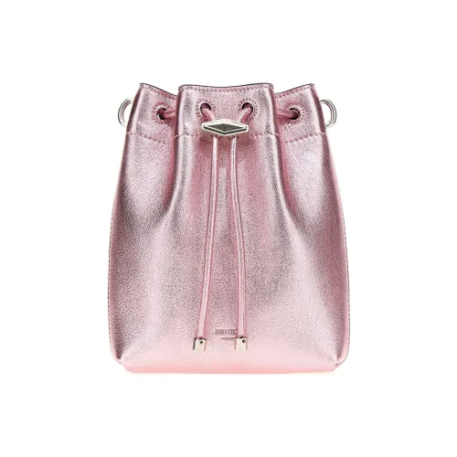 Jimmy Choo Lambskin Bucket Bag Shoulder Bag Regular Women's Pink