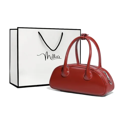 MILLIE'S Сумка для боулинга из коровьей кожи сумка через плечо сумка для женщин красный черный