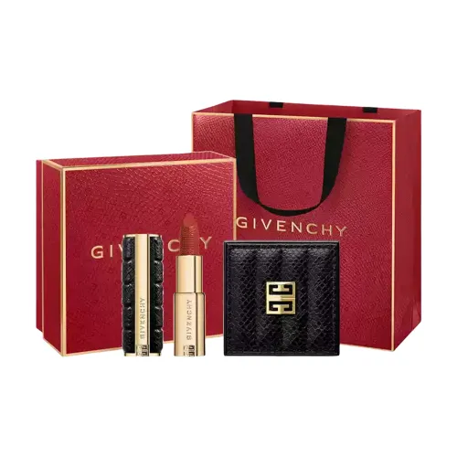 Givenchy Новый год Ограниченный Красный Удача Позолоченный Помада Air Cushion Наборы Макияжа Легко Смесь 3,4г+12г