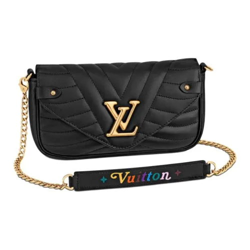 LOUIS VUITTON New Wave Телячья кожа Сумка через плечо Сумка на плечо Женская Черная