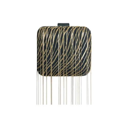 Gemy Maalouf Шифон Клатч Женский Черный и Золото