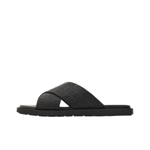 FERRAGAMO Rubber Slide Тапочки Мужские Черные
