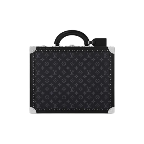 LOUIS VUITTON Cotteville Кожаная отделка коробка для хранения женская черная