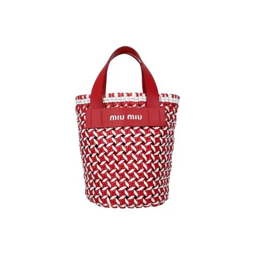 MIU MIU Кожа Ведрообразная Сумка-Клатч Унисекс Красный