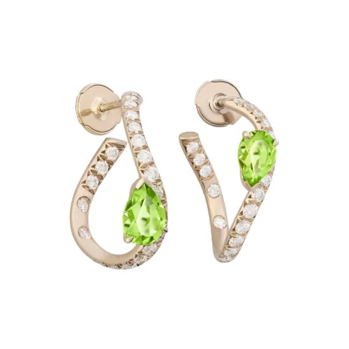 AMANI 18К золото ромб перидоты серьги женские золото