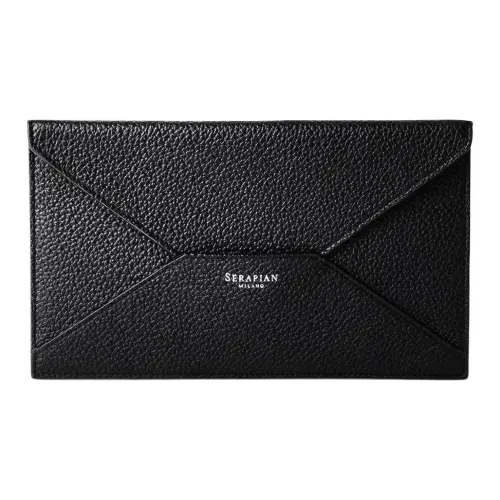 Serapian Falling Цветочный дизайн Телячья кожа Клатч Женские Черный