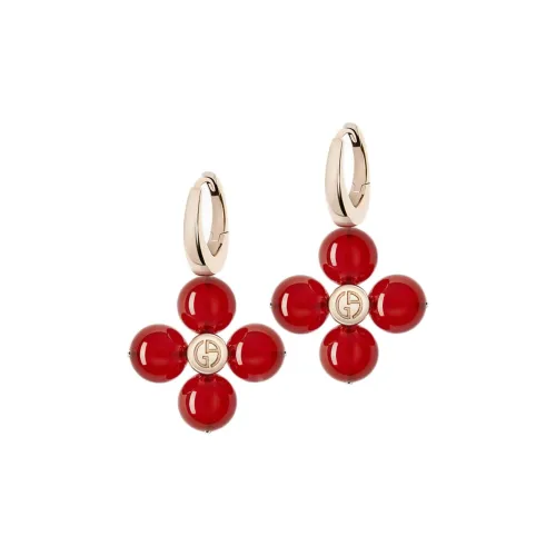 AMANI 18К золото Серьги с красным халцедоном Унисекс Красный