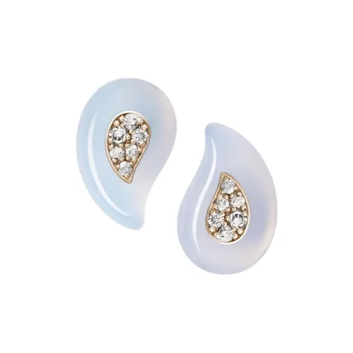 AMANI 18К золото серьги с бриллиантами женские белые