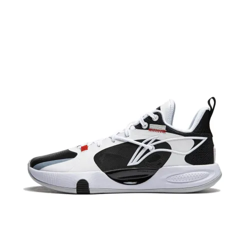 LiNing Slip-resistant Abrasion-resistant Shock Absorbers Low Top Баскетбольные кроссовки Мужские Белый Черный