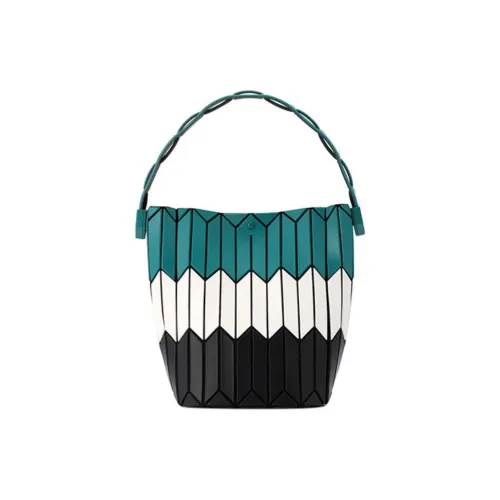 ISSEY MIYAKE Bucket Polyester Crossbody Bag Small Women's Green Black White