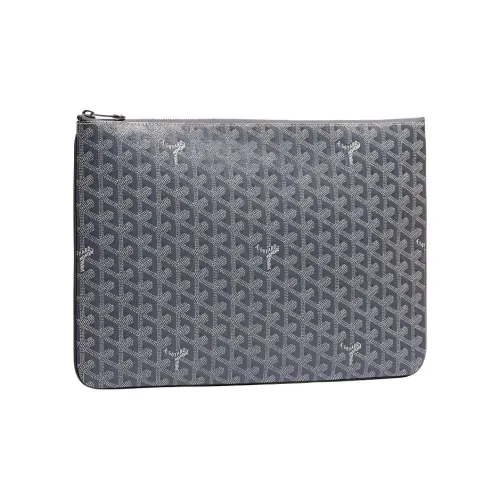 GOYARD SENAT Холст и Кожа Кошелек Сумка для туалетных принадлежностей Клатч Унисекс Серый