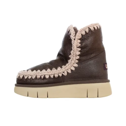 MOU Eskimo 18 Термостойкие Короткие Снежные Ботинки Женские Коричневые