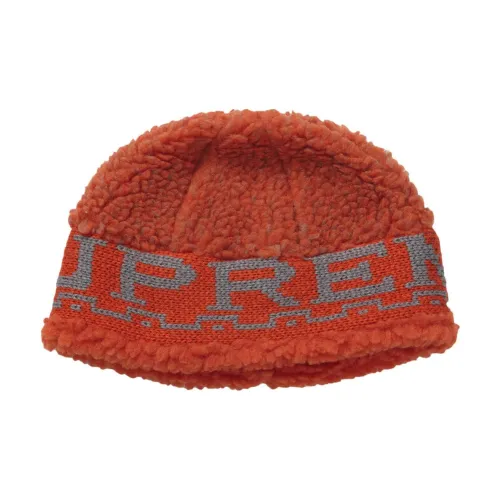 Supreme Шерсть Кашемир Шапки-бини Унисекс Оранжевый