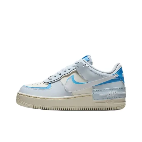 Nike Air Force 1 Shadow Slip-on Устойчивый к истиранию Низкий Топ Скейтбординг Женские Синие Белые
