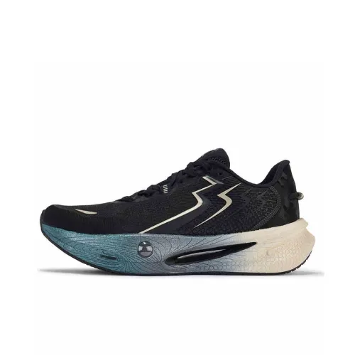 361° Slip-resistant Abrasion-resistant Low Top Sprint Running Shoes Men's Obsidian Black Champagne Gold