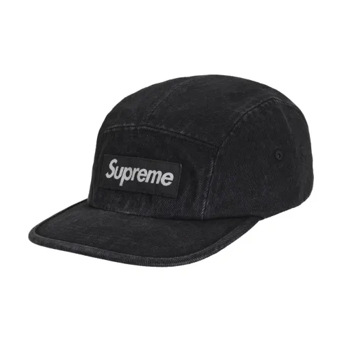 Supreme 100% хлопок Деним Кепки Унисекс Черный