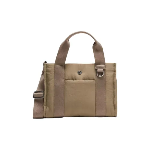 lululemon Нейлоновая сумка-тоут сумка для покупок сумка через плечо мини-сумка женская цвет умбра