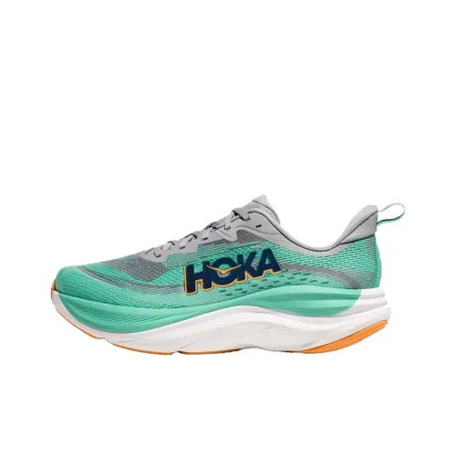 HOKA ONE ONE SKYFLOW Противоскользящий устойчивый к истиранию низкий топ повседневная обувь для бега мужская зеленый серый