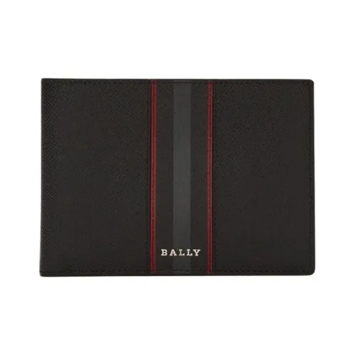 BALLY Коровья кожа Держатель для карт Монетница Кошелек Обычный Мужской Темно-серый