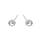 Серьги-гвоздики с белым цирконом