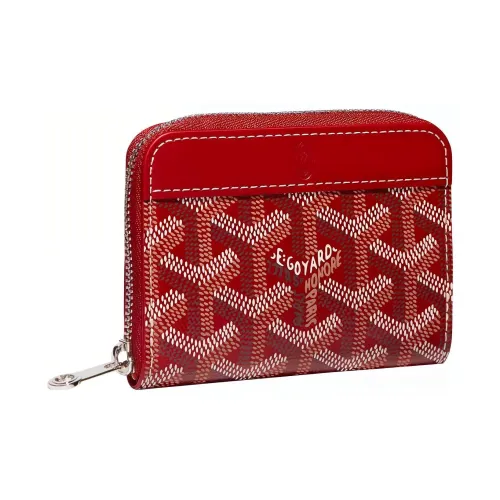GOYARD MATIGNON Холст с кожей Кошелек для монет Мини Женский Красный