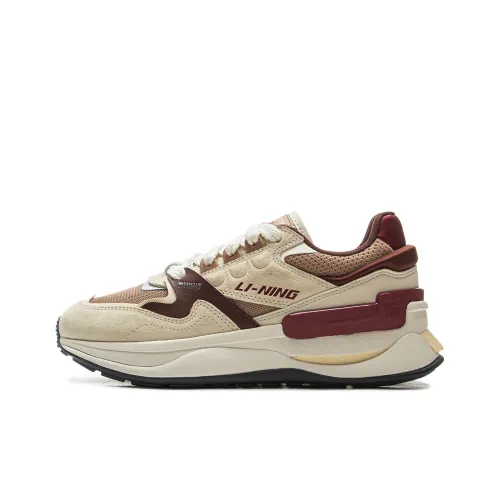 LiNing 001 Innocence V2 Противоскользящий Устойчивый к износу Устойчивый к отскоку Низкий топ Casual Женский Бежевый Умбра