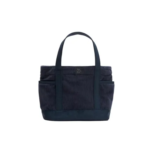 lululemon Вельвет Тоут Сумка Сумка для покупок Сумка Мини Женская Морской Синий