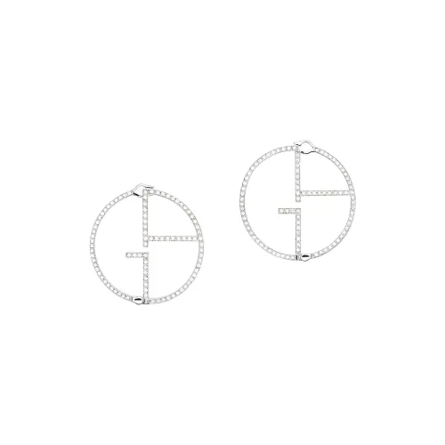 AMANI 18К Белое золото с серьгами с бриллиантами Женское серебро