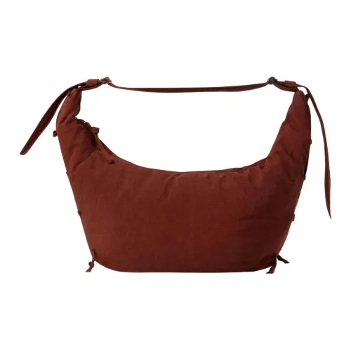 Lemaire Круассан Нейлоновая Сумка Сумка Сумка через плечо Сумка через плечо Большая Унисекс Коричневая